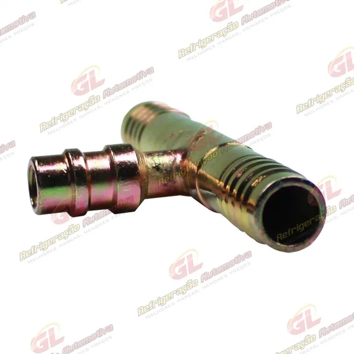 Emenda 10mm Aço c/ Válvula de Serviço R134a s/ Clip — foto 3