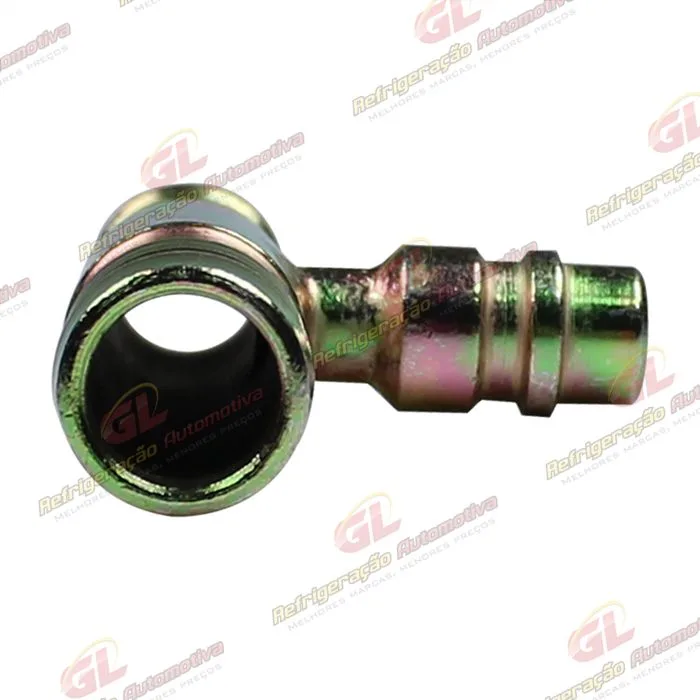 Emenda 12mm Aço c/ Válvula de Serviço R134a s/ Clip — foto 2
