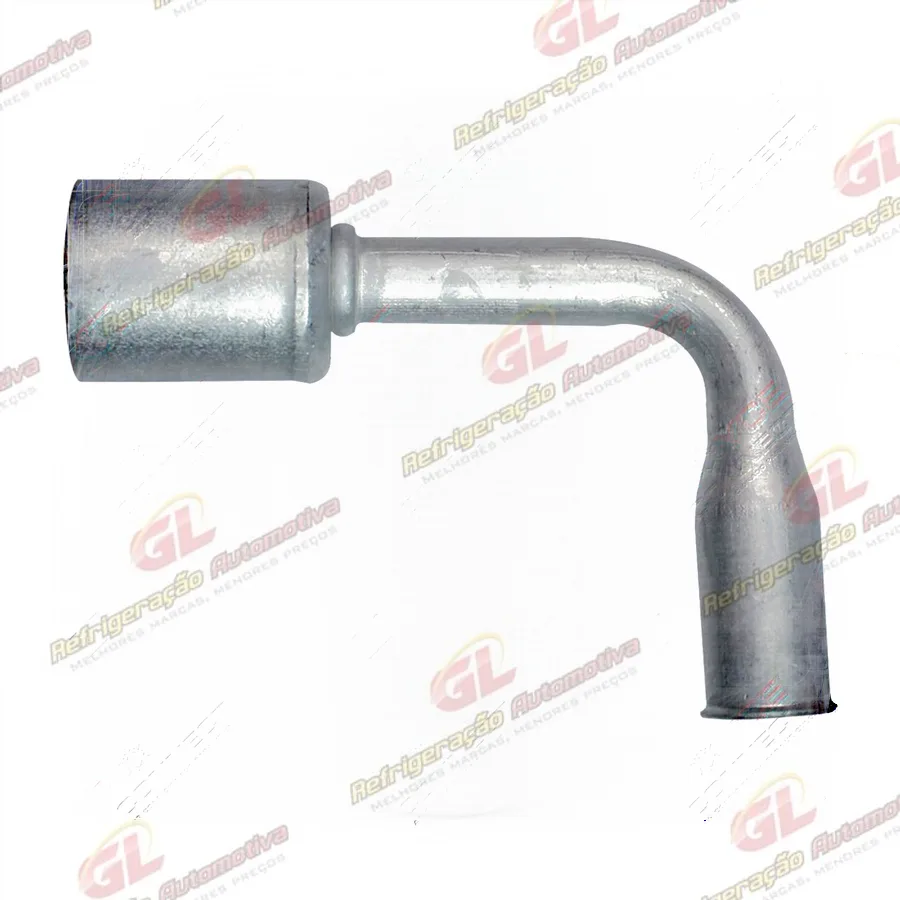 Conexão Spring lock 90º Fêmea 08mm Aluminio c/ Clip