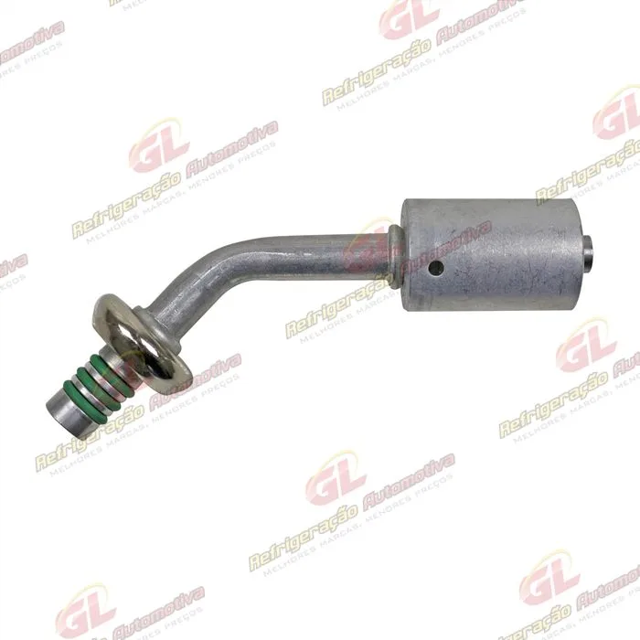 Conexão Spring Lock 45º Macho 06mm Aluminio c/Clip