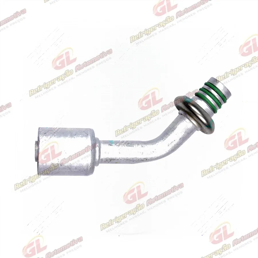 Conexão Spring lock 45º Macho 10mm Aluminio c/ clip