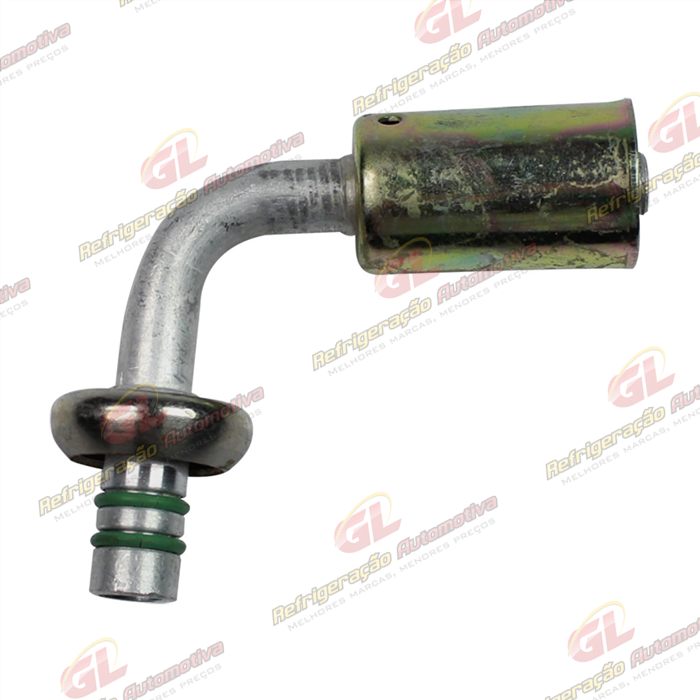 Conexão Spring Lock 90º Macho 06mm Aluminio c/ Clip