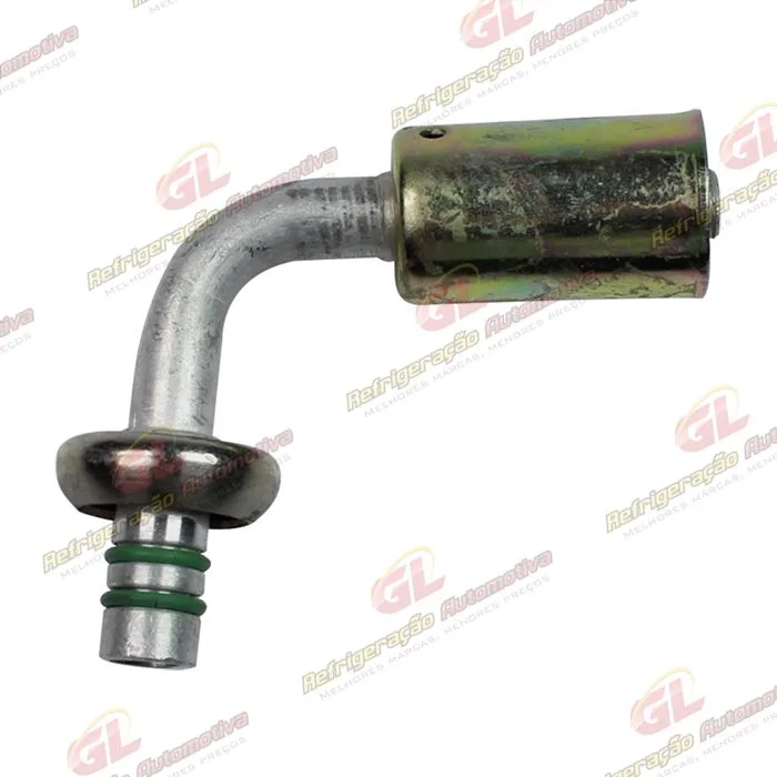 Conexão Spring Lock 90º Macho 06mm Aluminio c/ Clip