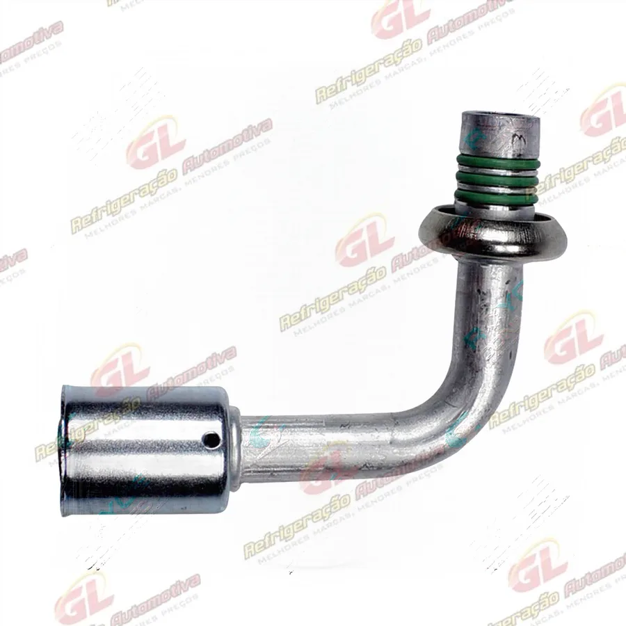 Conexão Spring Lock 90º Macho 10mm Aluminio c/ Clip
