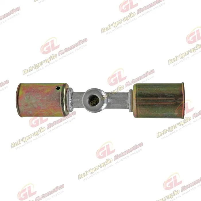 Emenda 08mm Aluminio c/ Válvula de Serviço R134 c/ Clip — foto 2