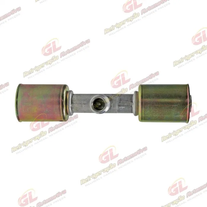 Emenda 10mm Aluminio c/ Válvula de Serviço R134 c/Clip — foto 2