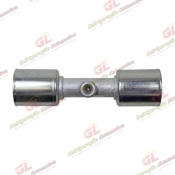 Emenda 12mm Aluminio c/ Válvula de Serviço R134 c/ Clip — foto 2