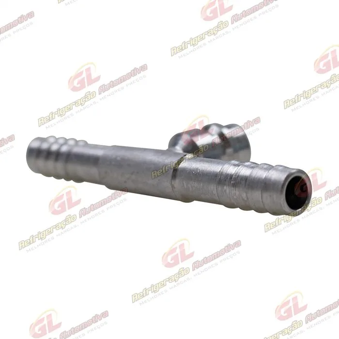 Emenda 08mm Aluminio c/ Válvula de Serviço R134a s/Clip — foto 2