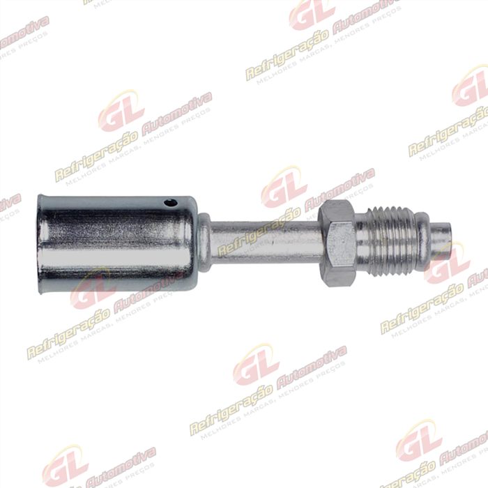 Conexão O'ring Reta Macho 06mm Aluminio Giratoria c/Clip