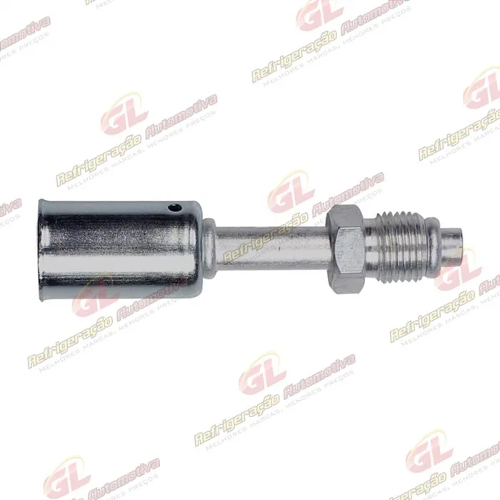 Conexão O'ring Reta Macho 06mm Aluminio Giratoria c/Clip