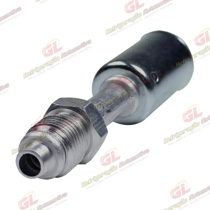 Conexão O'ring Reta Macho 06mm Aluminio Giratoria c/Clip — foto 2