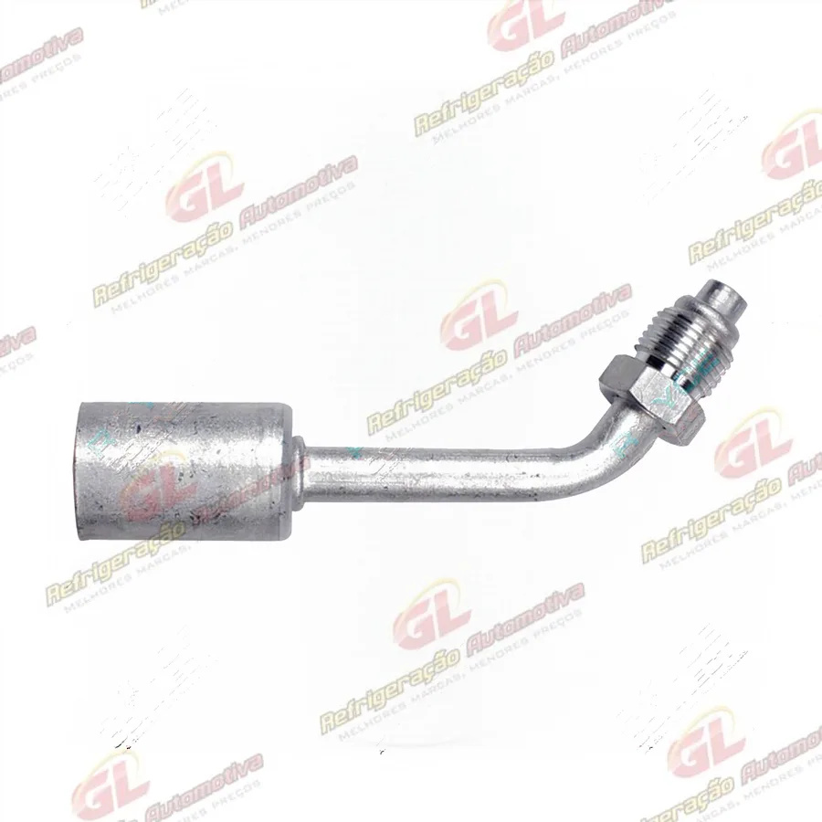 Conexão O'ring 45º Macho 06mm Aluminio Giratória c/ Clip