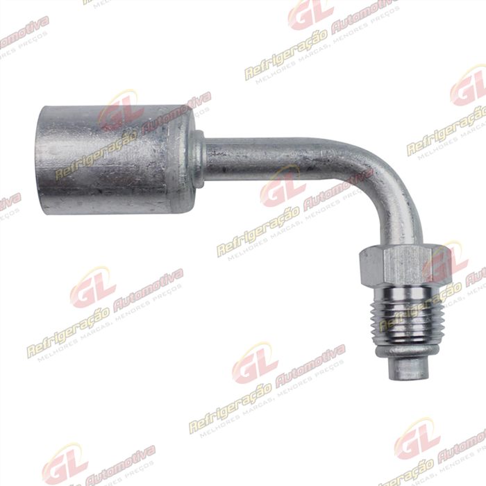 Conexão O'ring 90º Macho 06mm Aluminio Giratória c/ clip