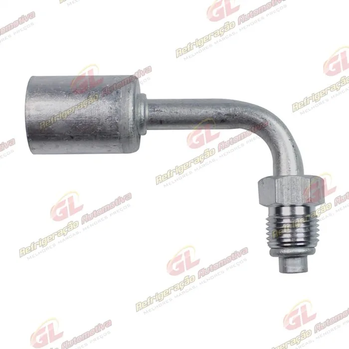 Conexão O'ring 90º Macho 06mm Aluminio Giratória c/ clip