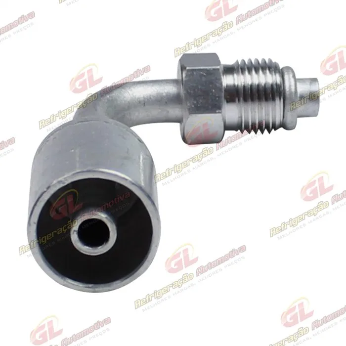Conexão O'ring 90º Macho 06mm Aluminio Giratória c/ clip — foto 3