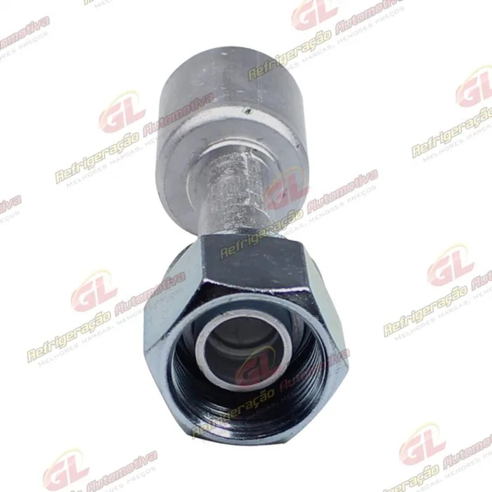 Conexão O'ring Reta Fêmea 12mm Alumínio c/Clip R134a — foto 2