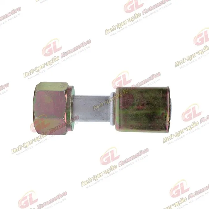 Conexão O'ring Reta Fêmea 12mm Aluminio c/Clip R12