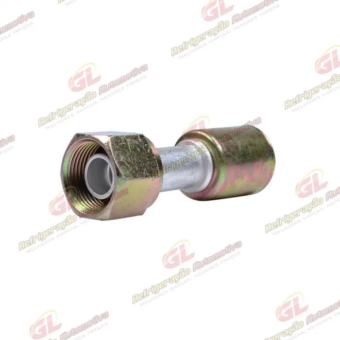 Conexão O'ring Reta Fêmea 12mm Aluminio c/Clip R12 — foto 2