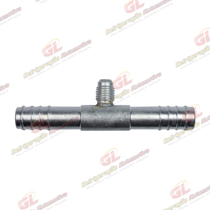 Emenda 10mm Aluminio c/ Válvula de Serviço R12 s/ Clip