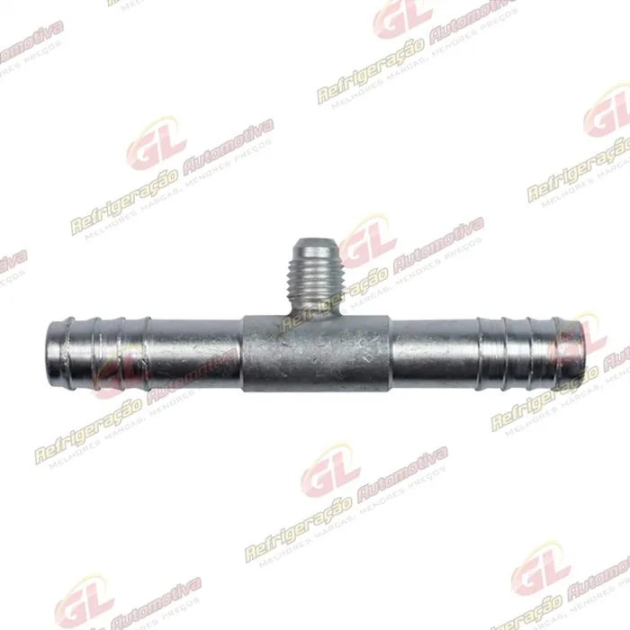 Emenda 10mm Aluminio c/ Válvula de Serviço R12 s/ Clip