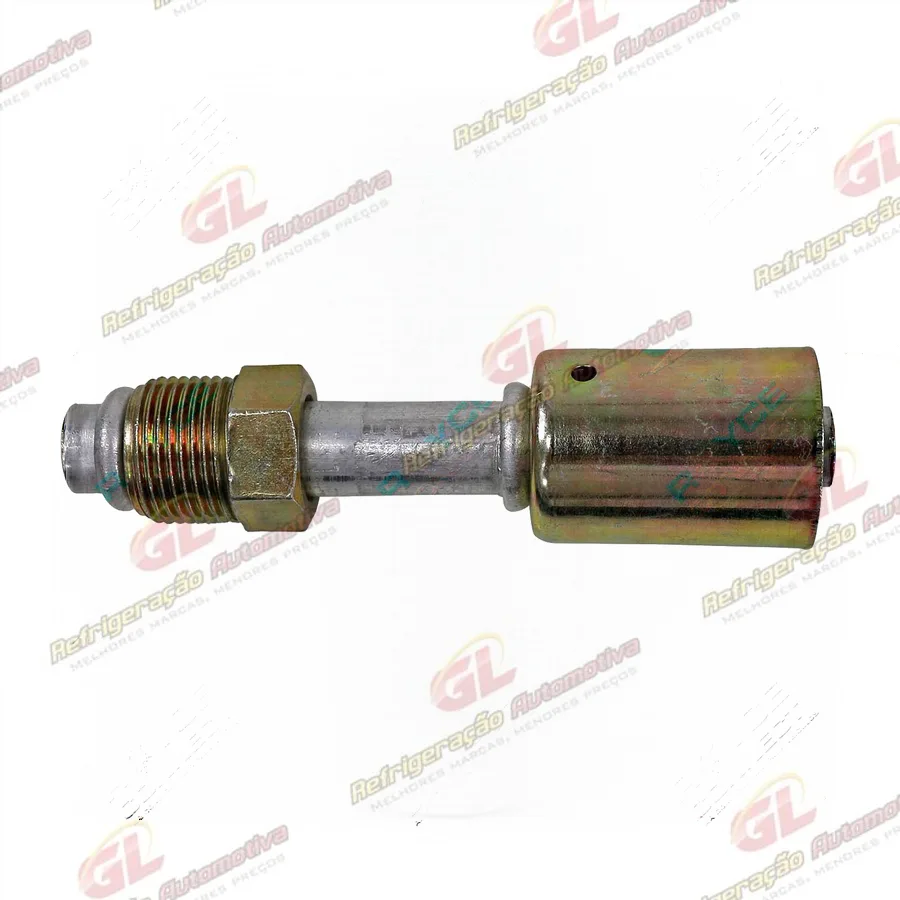 Conexão O'ring Reta Macho 08mm Aluminio Giratória c/ Clip