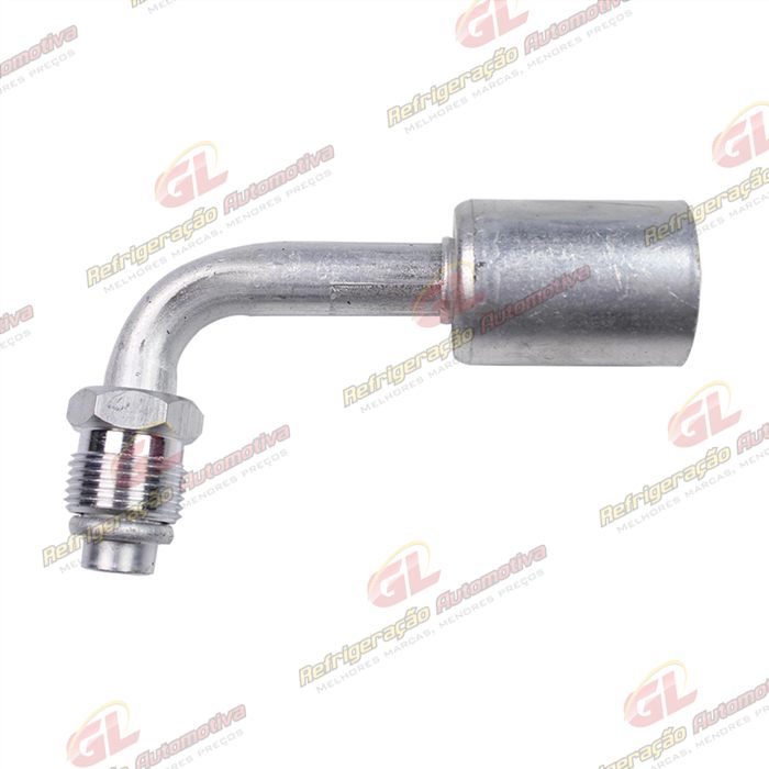 Conexão O'ring 90º Macho 08mm Aluminio Giratoria c/Clip