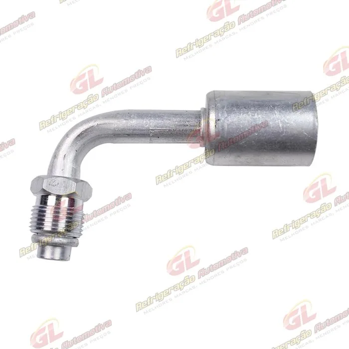 Conexão O'ring 90º Macho 08mm Aluminio Giratoria c/Clip