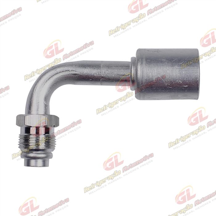 Conexão O'ring 90º Macho 10mm Aluminio Giratoria c/Clip