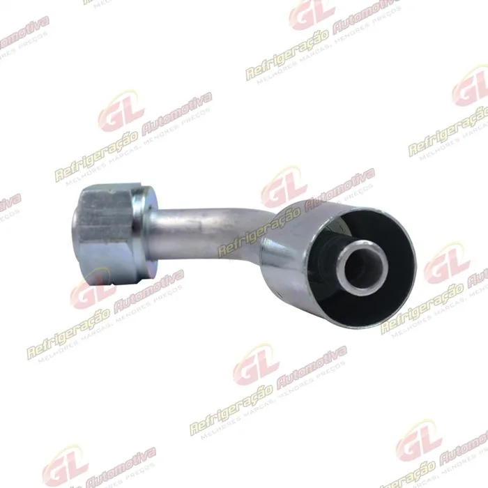 Conexão Radial 45º Fêmea 10mm Aluminio c/ Clip R134a — foto 3