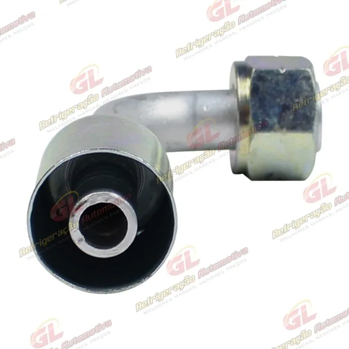 Conexão Radial 90º Fêmea 10mm Aluminio c/Clip R134a — foto 3