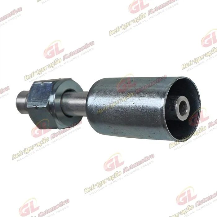 Conexão Radial R134-A Reta Fêmea 06mm Aluminio Sem Clip