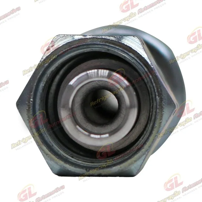 Conexão Radial R134-A Reta Fêmea 06mm Aluminio Sem Clip — foto 4