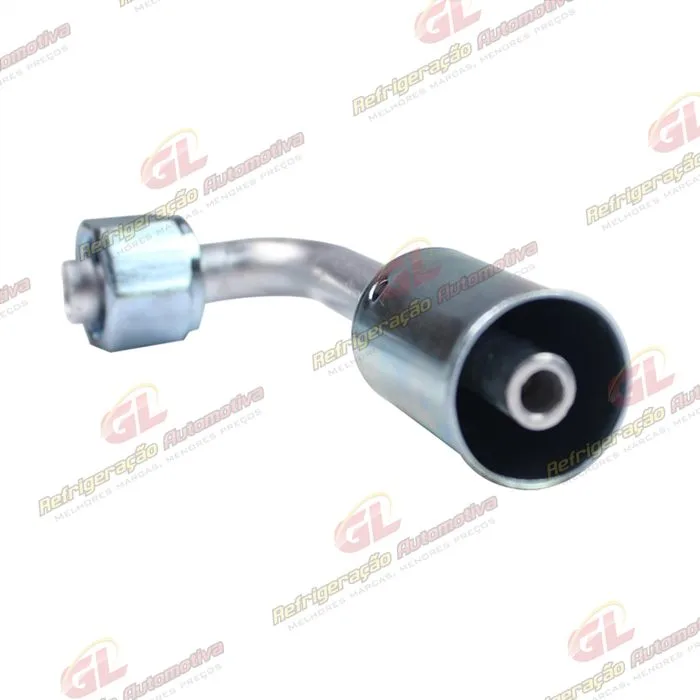 Conexão Radial 90º Fêmea 06mm Aluminio c/Clip R134a — foto 3