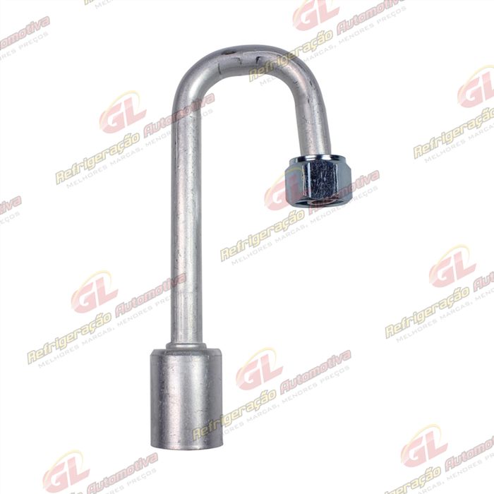 Conexão O'ring 180º Fêmea 08mm Aluminio c/Clip Universal