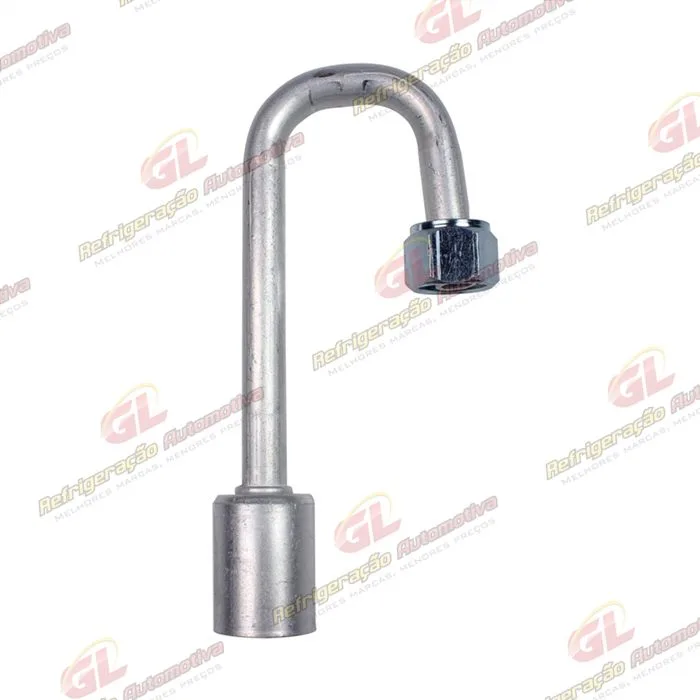 Conexão O'ring 180º Fêmea 08mm Aluminio c/Clip Universal