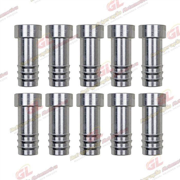 Conexão Salva Vida 12mm Alumínio Encaixe Interno Pacote 10 Pçs
