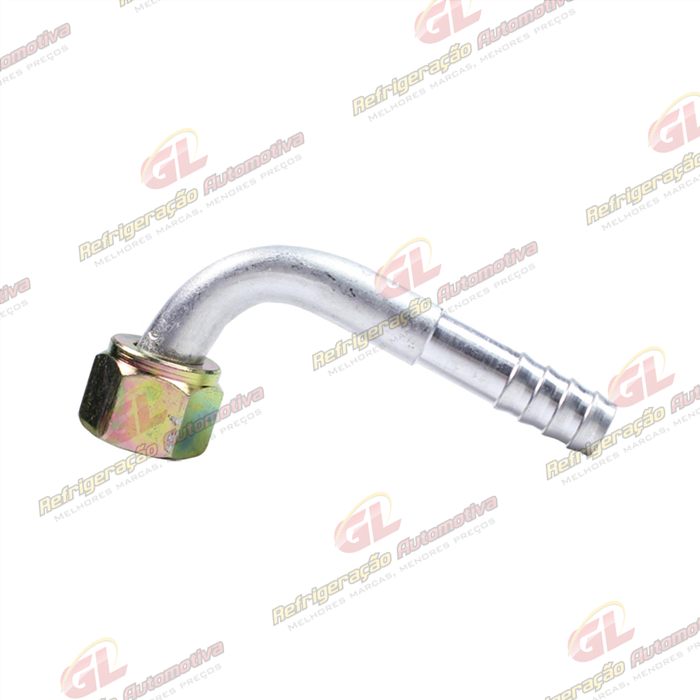 Conexão O'ring 90º Fêmea 08mm Aluminio s/ Clip Universal / Caminhão Scania PGR 2008>