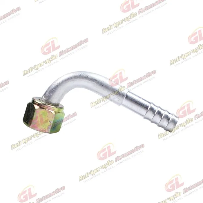 Conexão O'ring 90º Fêmea 08mm Aluminio s/ Clip Universal / Caminhão Scania PGR 2008>