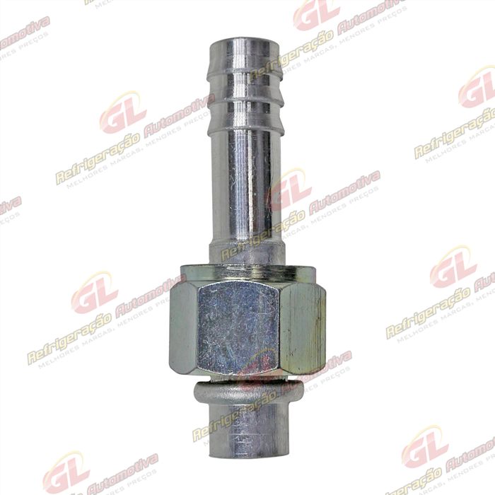 Conexão O'ring Reta Fêmea 10mm Aluminio s/ Clip