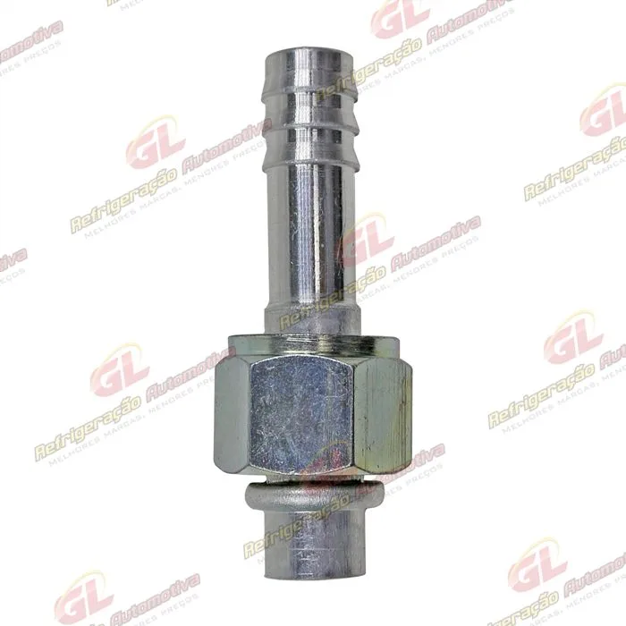 Conexão O'ring Reta Fêmea 10mm Aluminio s/ Clip