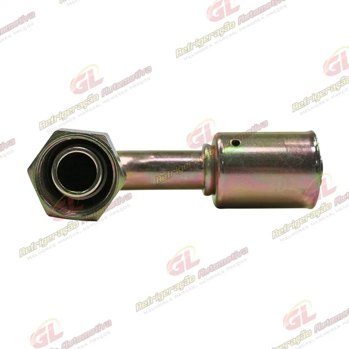 Conexão 90º Aço 10mm da Mangueira do Evaporador ao Compressor Volkswagen Santana R134a — foto 2