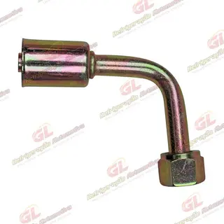 Conexão 90º Aço 08mm da Mangueira Compressor ao Evaporador Volkswagen Santana R134a