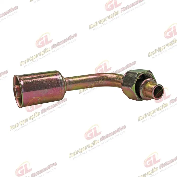 Conexão 90º Aço 08mm da Mangueira Compressor ao Evaporador Volkswagen Santana R134a — foto 2