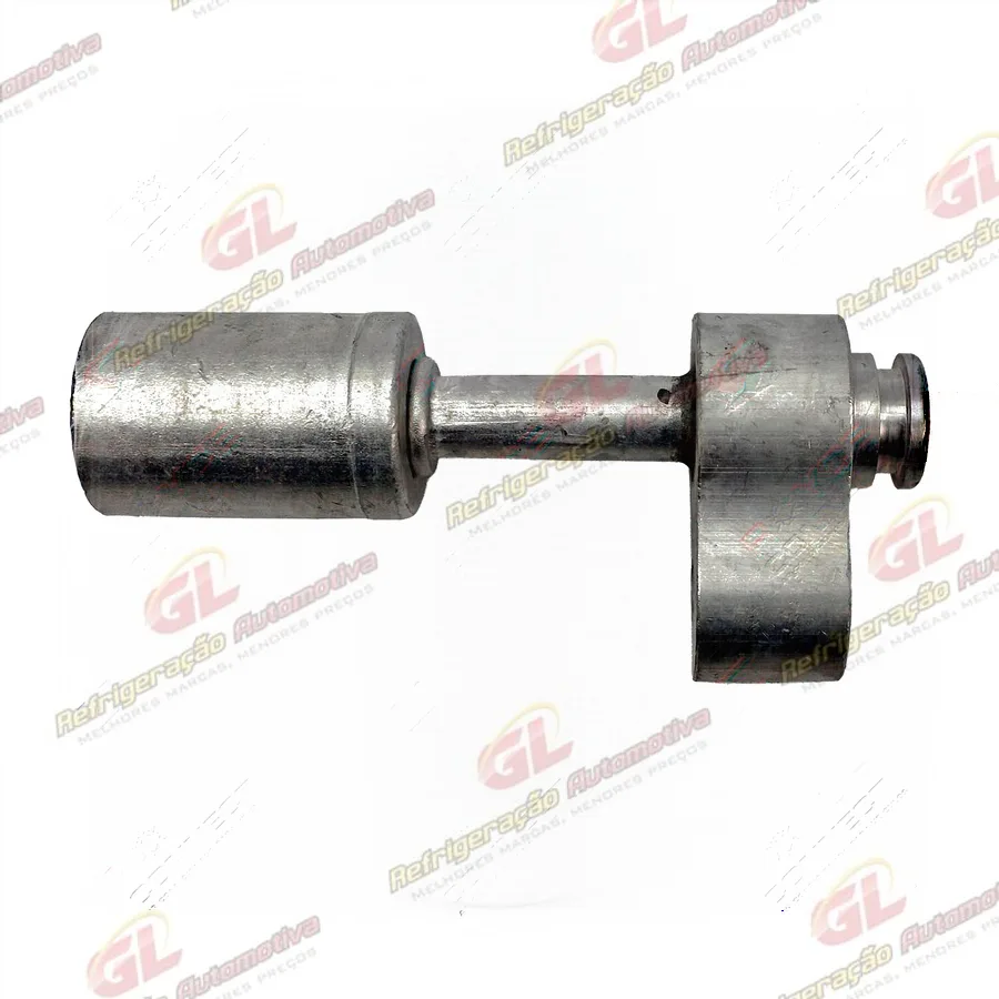 Conexão Alumínio Block Fitting Reta 06mm da Mangueira Condensador ao Filtro Volkswagen Gol AP 1.6/1.8/2.0 1997> R134a