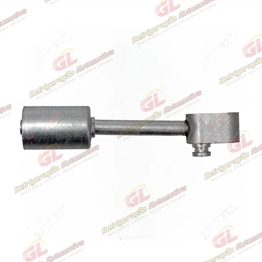 Conexão Alumínio Block Fitting 06mm da Mangueira do Condensador ao Filtro Volkswagen Gol AT 1.0 8 e 16 Válvulas/ Turbo 1997> R134a