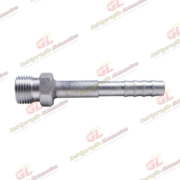 Conexão O´ring Reta Macho 06mm Aluminio Fixo s/ Clip