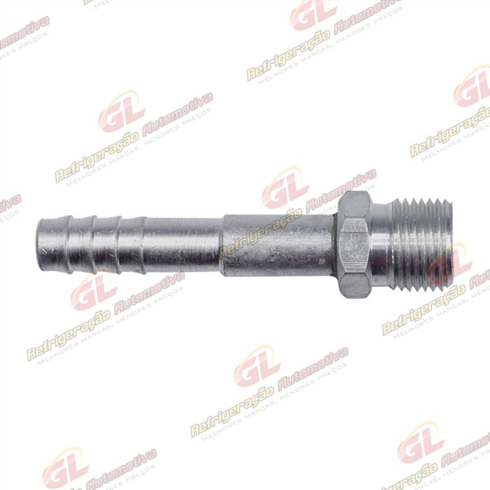 Conexão O´ring Reta Macho 08mm Aluminio Fixo s/ Clip