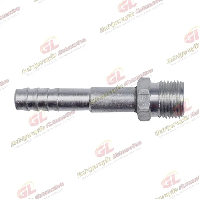 Conexão O´ring Reta Macho 08mm Aluminio Fixo s/ Clip