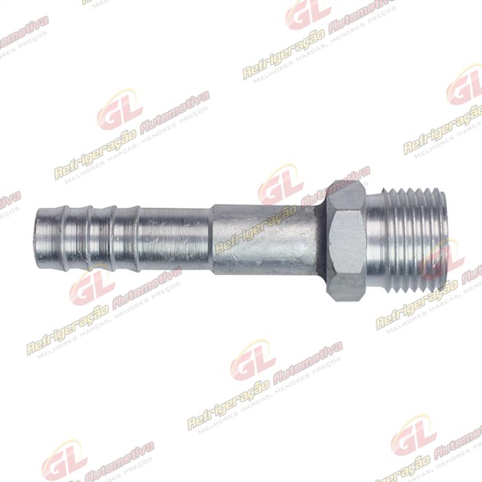 Conexão O'ring Reta Macho 10mm Aluminio Fixo s/ Clip