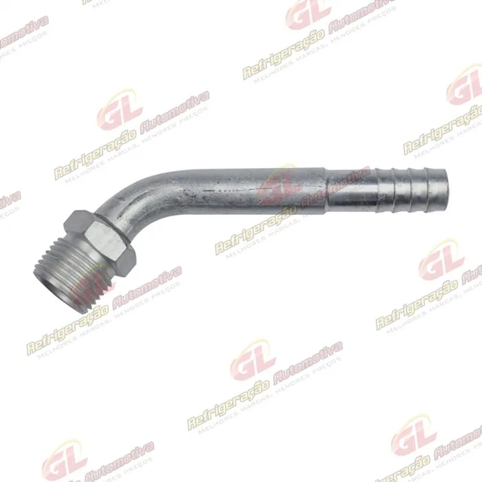 Conexão O´ring 45º Macho 10mm Aluminio Fixo s/ Clip